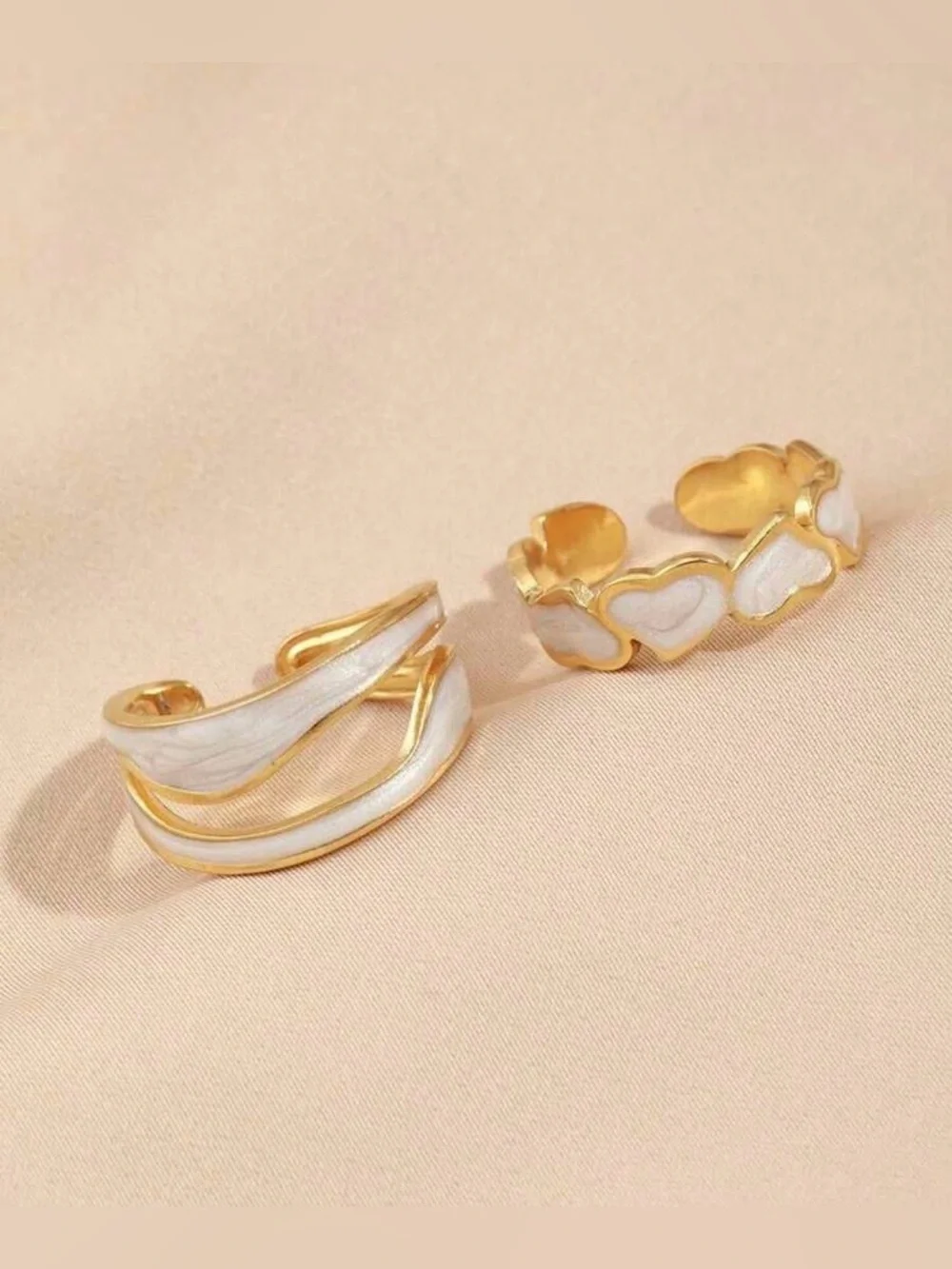 Women Stainless Steel Minimalist Open Ring Set 3pcs